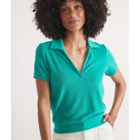 Marine Layer Green Polo Top - Picture 1 of 8